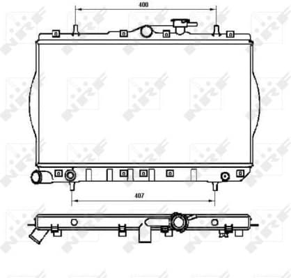 Radiator, engine cooling 53262