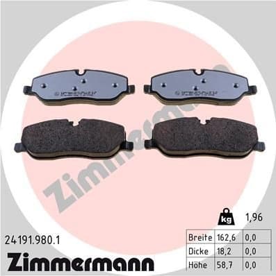 Brake Pad Set, disc brake rd:z 24191.980.1