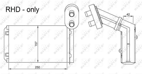Heat Exchanger, interior heating 54253