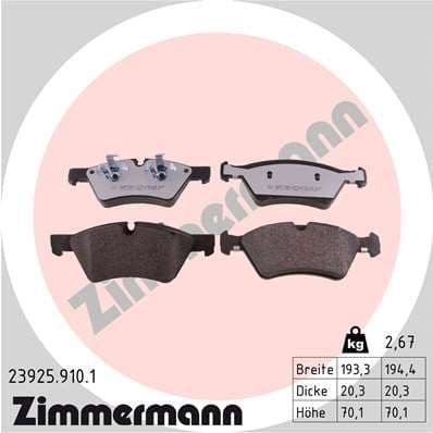 Brake Pad Set, disc brake rd:z 23925.910.1