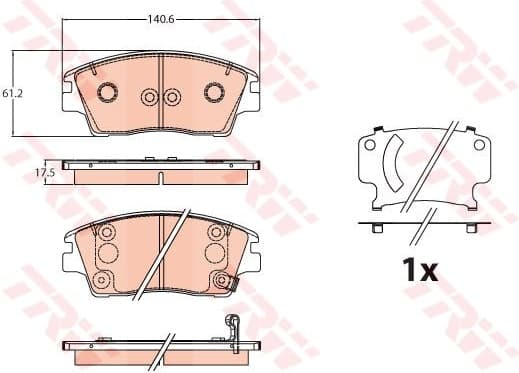 Brake Pad Set, disc brake GDB2197