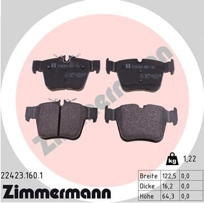 Brake Pad Set, disc brake 22423.160.1
