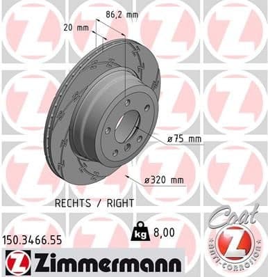 Brake Disc BLACK Z 150.3466.55