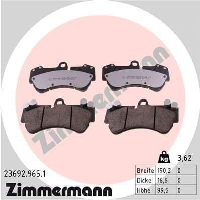 Brake Pad Set, disc brake rd:z 23692.965.1