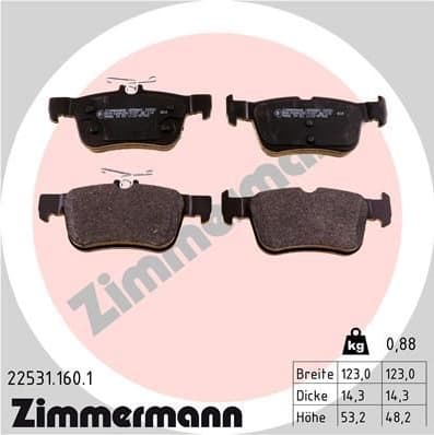 Brake Pad Set, disc brake 22531.160.1