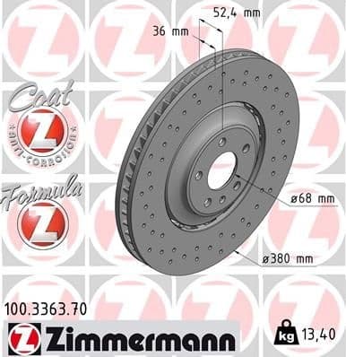 Brake Disc FORMULA Z BRAKE DISC 100.3363.70