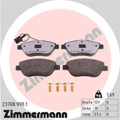 Brake Pad Set, disc brake rd:z 23708.990.1