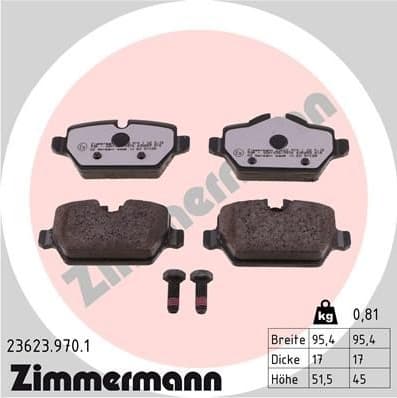 Brake Pad Set, disc brake rd:z 23623.970.1