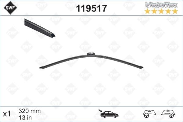 Wiper Blade DAS ORIGINAL REAR 119517