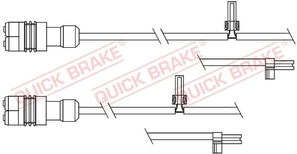 Warning Contact, brake pad wear WS0343A