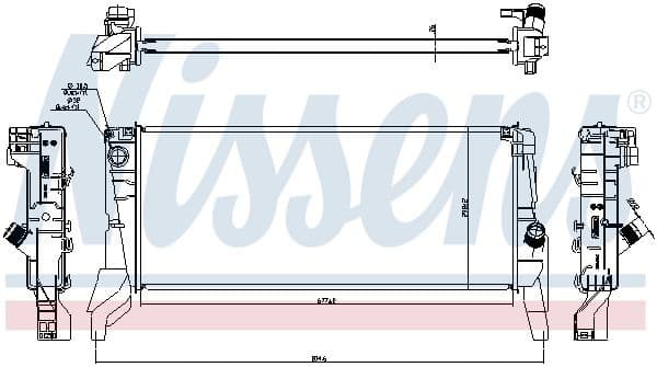 Radiator, engine cooling 606562