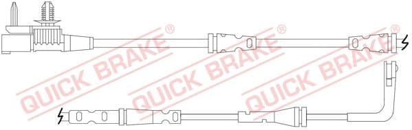 Warning Contact, brake pad wear WS0425A