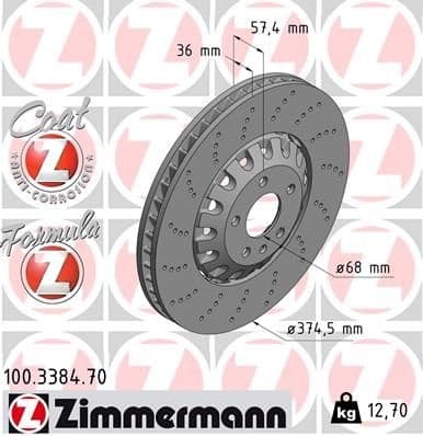 Brake Disc FORMULA Z BRAKE DISC 100.3384.70