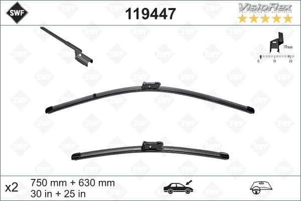 Wiper Blade DAS ORIGINAL SET 119447