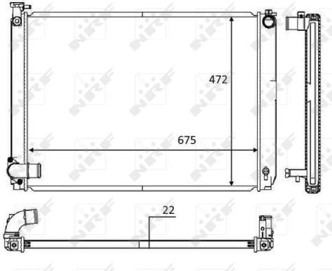 Radiator, engine cooling 58604