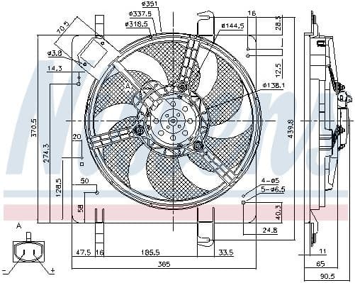 Fan, engine cooling 85028