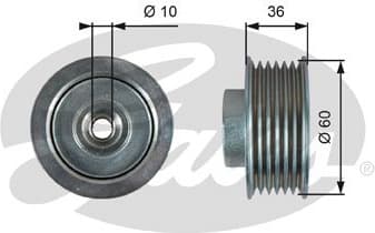 Deflection/Guide Pulley, V-ribbed belt DriveAlign™ T36753