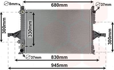 Radiator, engine cooling 59002115