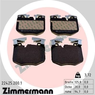 Brake pads front 22425.200.1