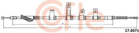 Cable Pull, parking brake 17.6071