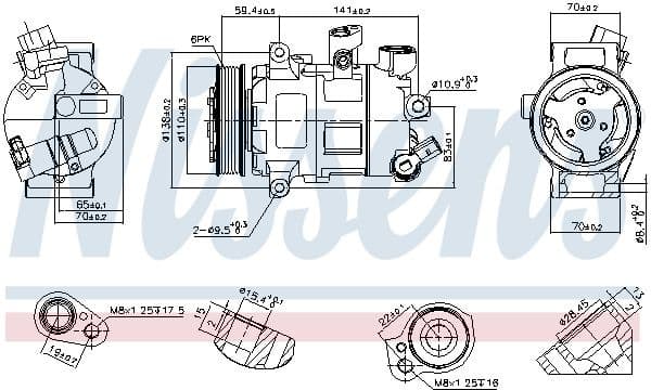 Compressor, air conditioning ** FIRST FIT ** 890607