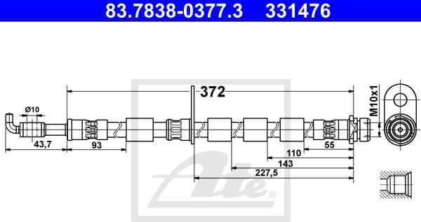 Brake Hose 83.7838-0377.3