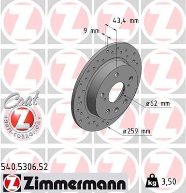 Brake Disc SPORT BRAKE DISC Z 540.5306.52