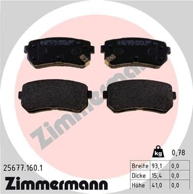 Brake Pad Set, disc brake 25677.160.1