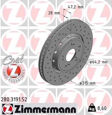 Brake Disc SPORT BRAKE DISC Z 280.3191.52