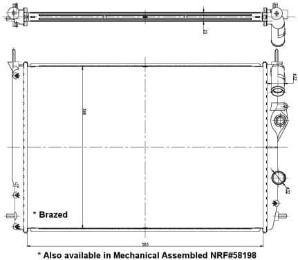 Radiator, engine cooling 56158