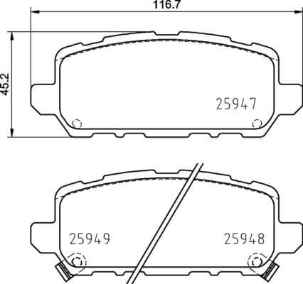 Brake Pad Set, disc brake PRIME LINE P28090