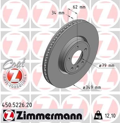 Brake Disc COAT Z 450.5226.20