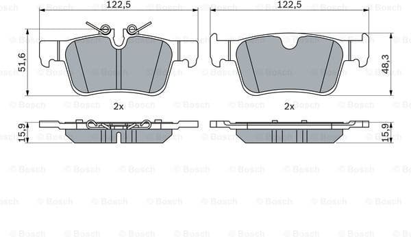 Brake Pad Set, disc brake 0 986 424 802