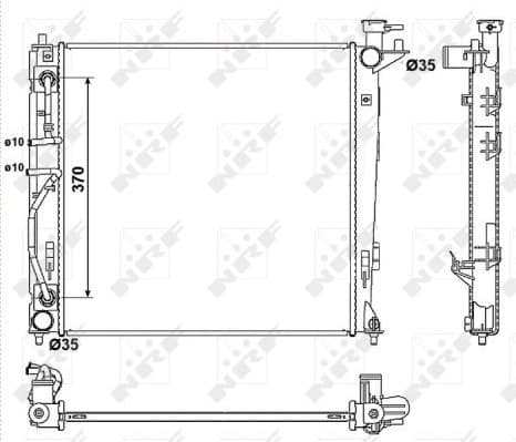 Radiator, engine cooling 53053