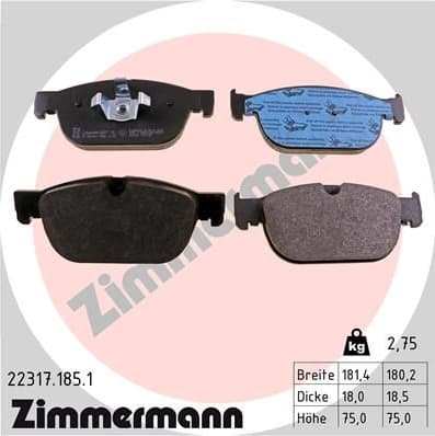 Brake Pad Set, disc brake 22317.185.1