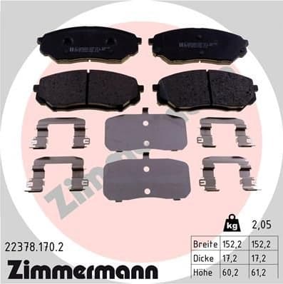 Brake Pad Set, disc brake 22378.170.2