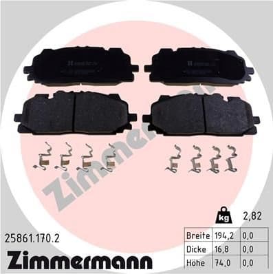 Brake Pad Set, disc brake 25861.170.2