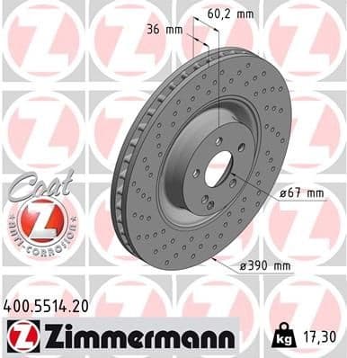 Brake Disc COAT Z 400.5514.20