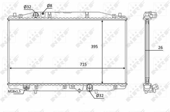 Radiator, engine cooling 58452