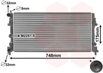 Radiator, engine cooling *** IR PLUS *** 49002037
