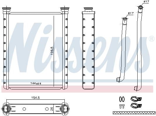 Heat Exchanger, interior heating ** FIRST FIT ** 707172