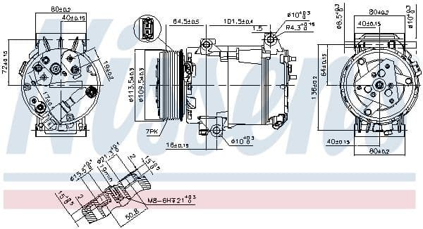 Compressor, air conditioning ** FIRST FIT ** 89481