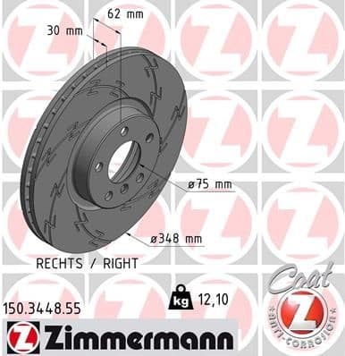 Brake Disc BLACK Z 150.3448.55