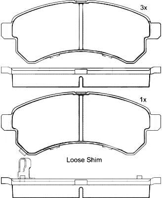 Brake Pad Set, disc brake PRIME LINE P82004