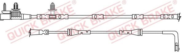 Warning Contact, brake pad wear WS0412A