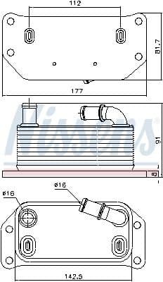 Oil Cooler, engine oil 91188