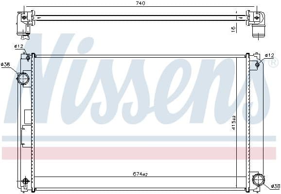 Radiator, engine cooling 606610