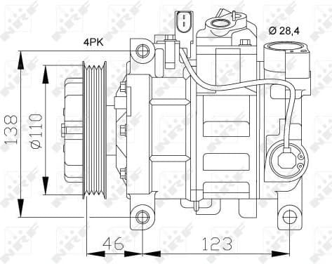 Compressor, air conditioning EASY FIT 32105