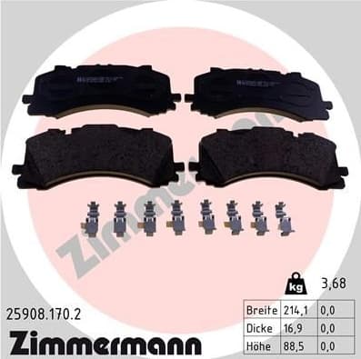 Brake Pad Set, disc brake 25908.170.2