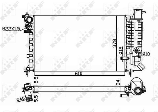 Radiator, engine cooling 50419